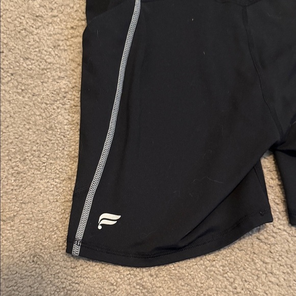 Fabletics Black Bike Shorts with Gray Accents - Picture 4 of 4